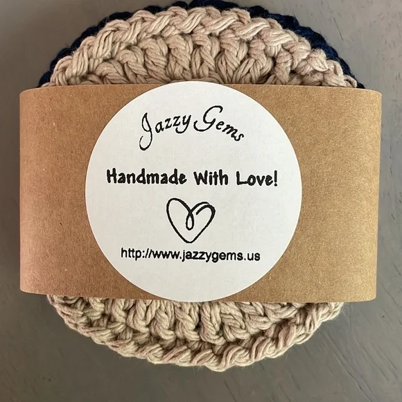 4 Crochet Coasters Handmade - 100% Cotton - Handmade by Seller - Picture 6 of 6